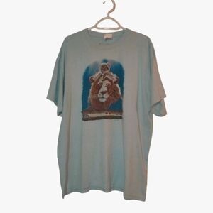 Vintage Single Stitch Baby Blue Lion Graphic Tee ‼️